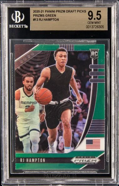 2020-21 Panini Prizm Draft Picks Rj Hampton Prizms Green #13 card image