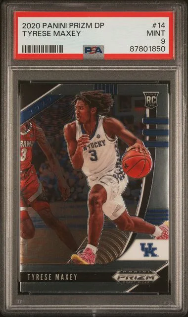2020-21 Panini Prizm Draft Picks Tyrese Maxey Silver Prizm #14 card image