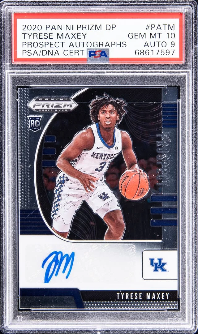 2020-21 Panini Prizm Draft Picks Tyrese Maxey Prospect Autographs #PA-TM card image