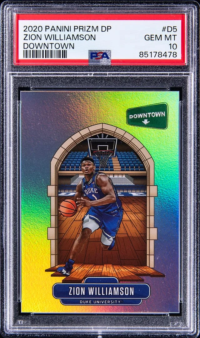 2020-21 Panini Prizm Draft Picks Zion Williamson Downtown #D5 card image