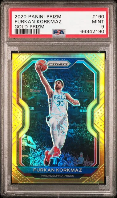 2020-21 Panini Prizm Furkan Korkmaz Gold Prizm #160 card image