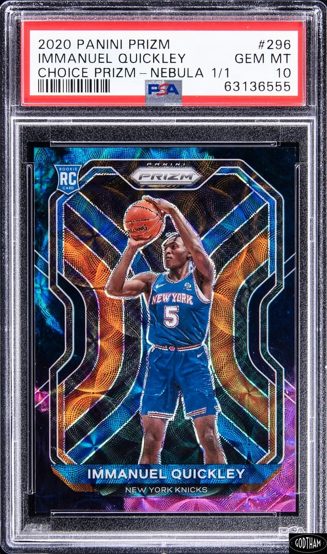 2020-21 Panini Prizm Immanuel Quickley Nebula Choice Prizm #295 card image