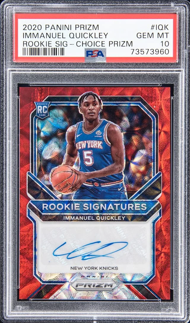 2020-21 Panini Prizm Immanuel Quickley Signatures Choice #IQK card image