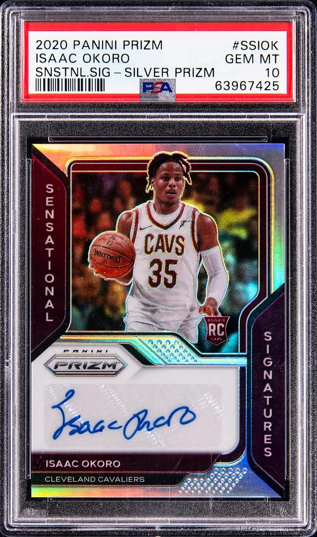 2020-21 Panini Prizm Isaac Okoro Sensational Signatures Silver Prizm #SSIOK card image