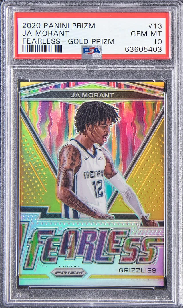 2020-21 Panini Prizm Ja Morant Fearless Fast Break #13 card image