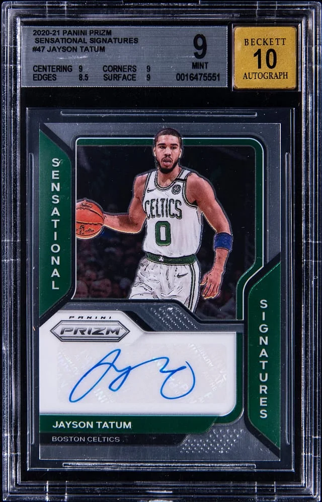 2020-21 Panini Prizm Jayson Tatum Sensational Signatures #47 card image