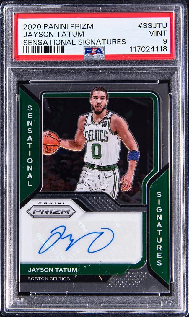 2020-21 Panini Prizm Jayson Tatum Sensational Signatures Mojo Prizm #SS-JTU card image