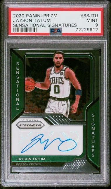 2020-21 Panini Prizm Jayson Tatum Sensational Signatures #SSJTU card image