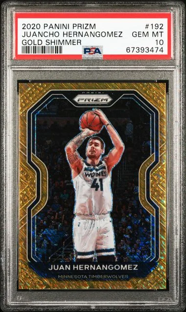 2020-21 Panini Prizm Juancho Hernangomez Gold Shimmer #192 card image