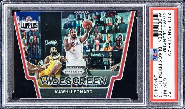2020-21 Panini Prizm Kawhi Leonard Widescreen Black Prizm #2 card image