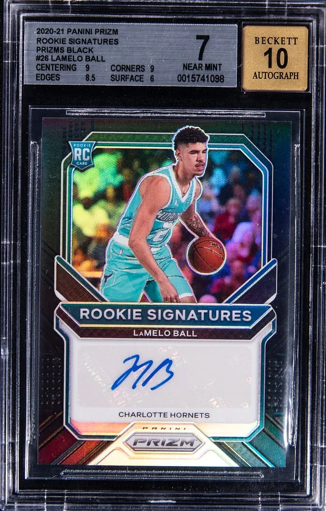 2020-21 Panini Prizm LaMelo Ball Signatures Black Prizm #26 card image