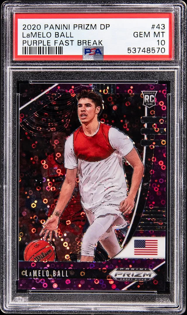 2020-21 Panini Prizm LaMelo Ball Purple Ice #43 card image