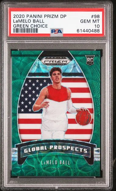 2020-21 Panini Prizm LaMelo Ball Green Choice Prizm #98 card image