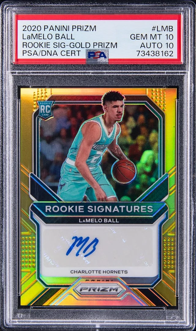 2020-21 Panini Prizm LaMelo Ball Signatures Gold Prizm #LMB card image