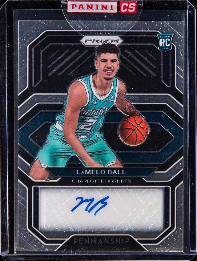 2020-21 Panini Prizm Lamelo Ball Penmanship Signatures #RP-LMB card image