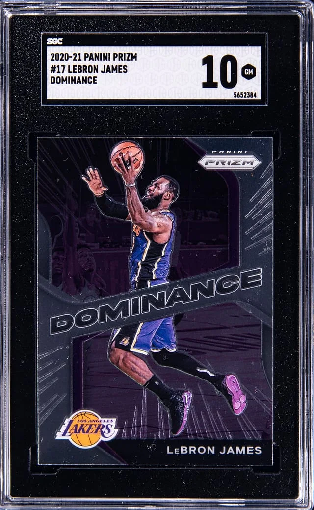 2020-21 Panini Prizm LeBron James Dominance #17 card image
