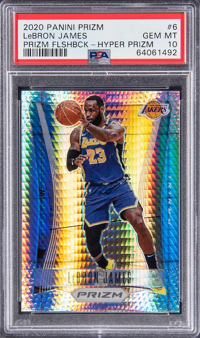 2020-21 Panini Prizm LeBron James Prizm Flashback Fast Break Prizm #6 card image