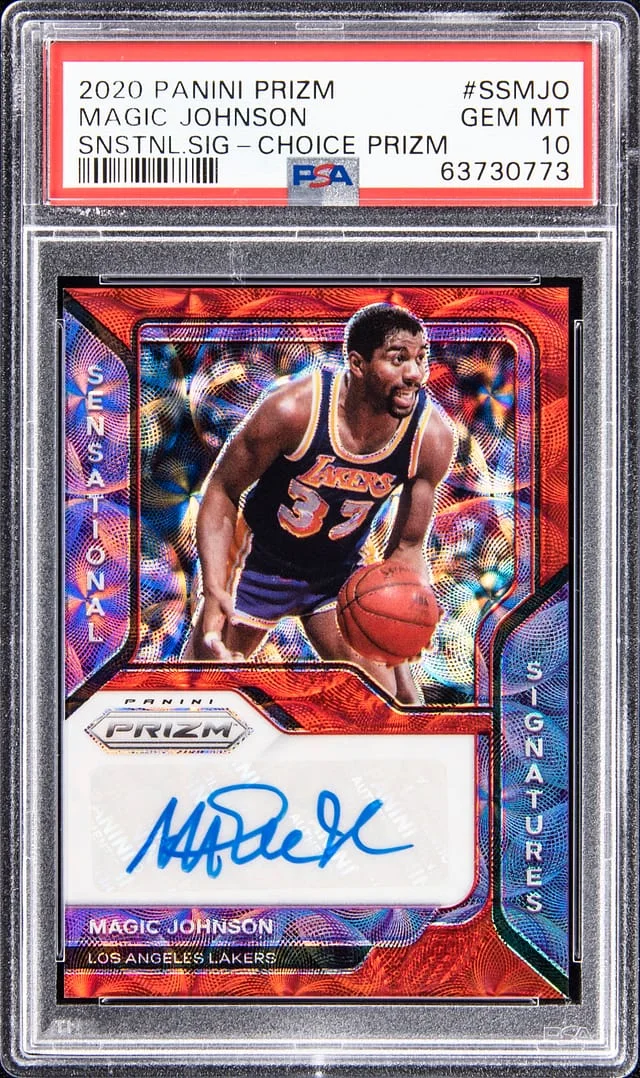 2020-21 Panini Prizm Magic Johnson Sensational Signatures #SS-MJO card image