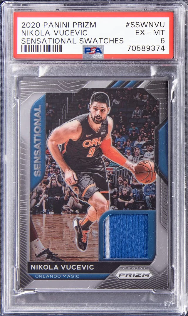 2020-21 Panini Prizm Nikola Vucevic Sensational Swatches #SSW-NVU card image