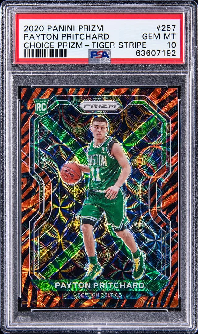 2020-21 Panini Prizm Payton Pritchard Choice Prizm Tiger Stripe #257 card image