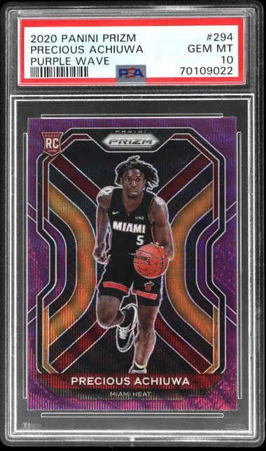 2020-21 Panini Prizm Precious Achiuwa Purple Wave #294 card image