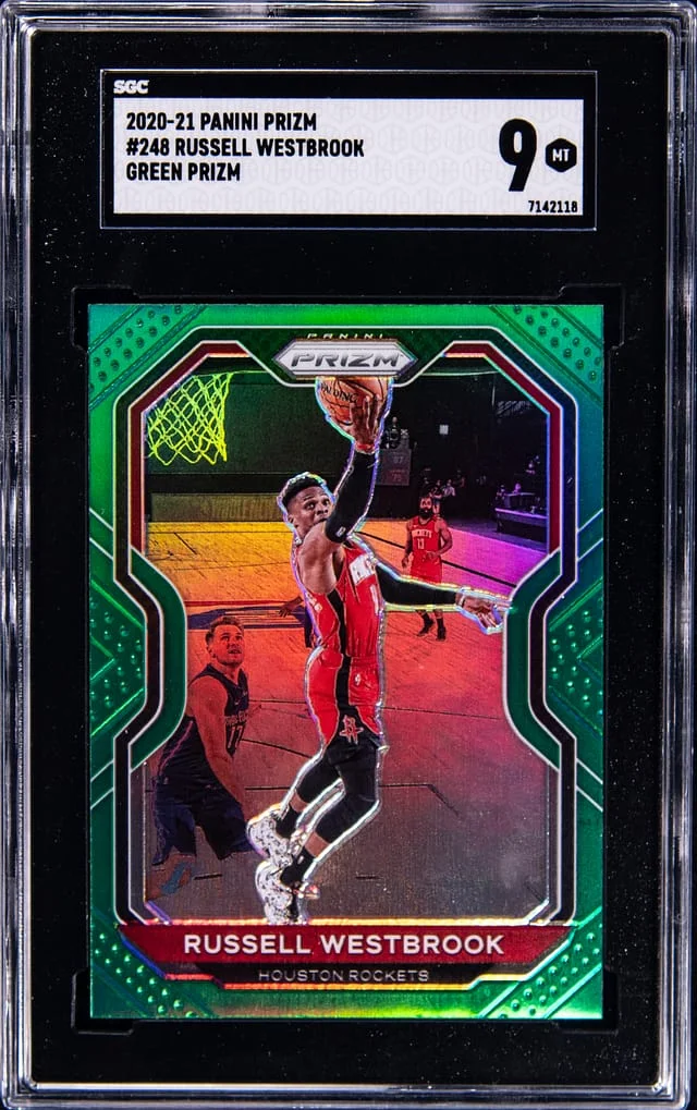 2020-21 Panini Prizm Russell Westbrook Green #248 card image