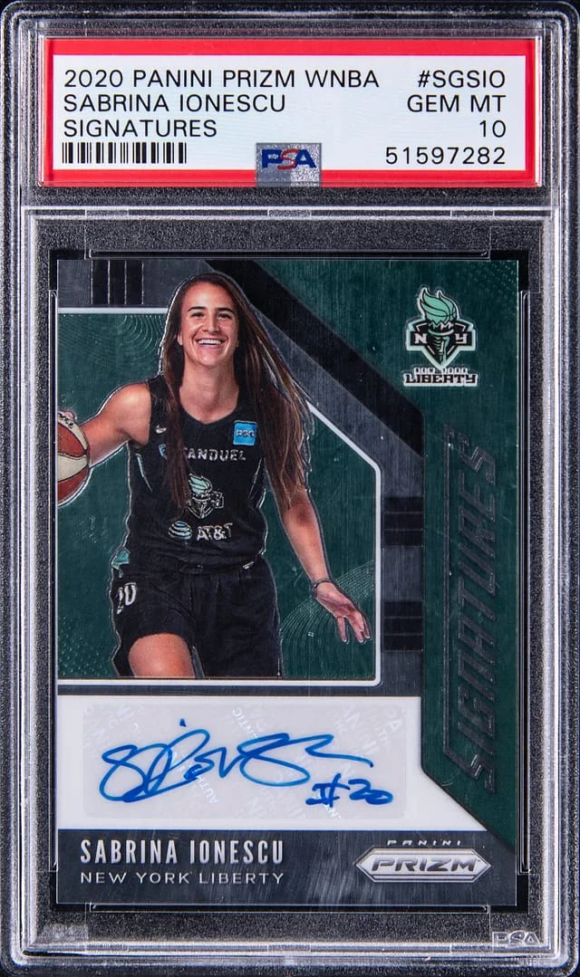 2020-21 Panini Prizm Sabrina Ionescu WNBA Signatures #SG-SIO card image