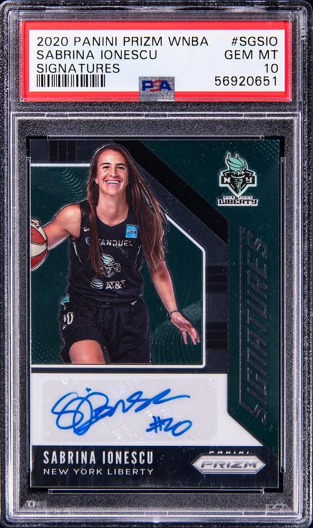 2020-21 Panini Prizm Sabrina Ionescu WNBA Signatures #SGSIO card image