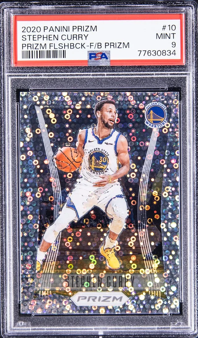2020-21 Panini Prizm Stephen Curry Flashback Gold Prizm #10 card image