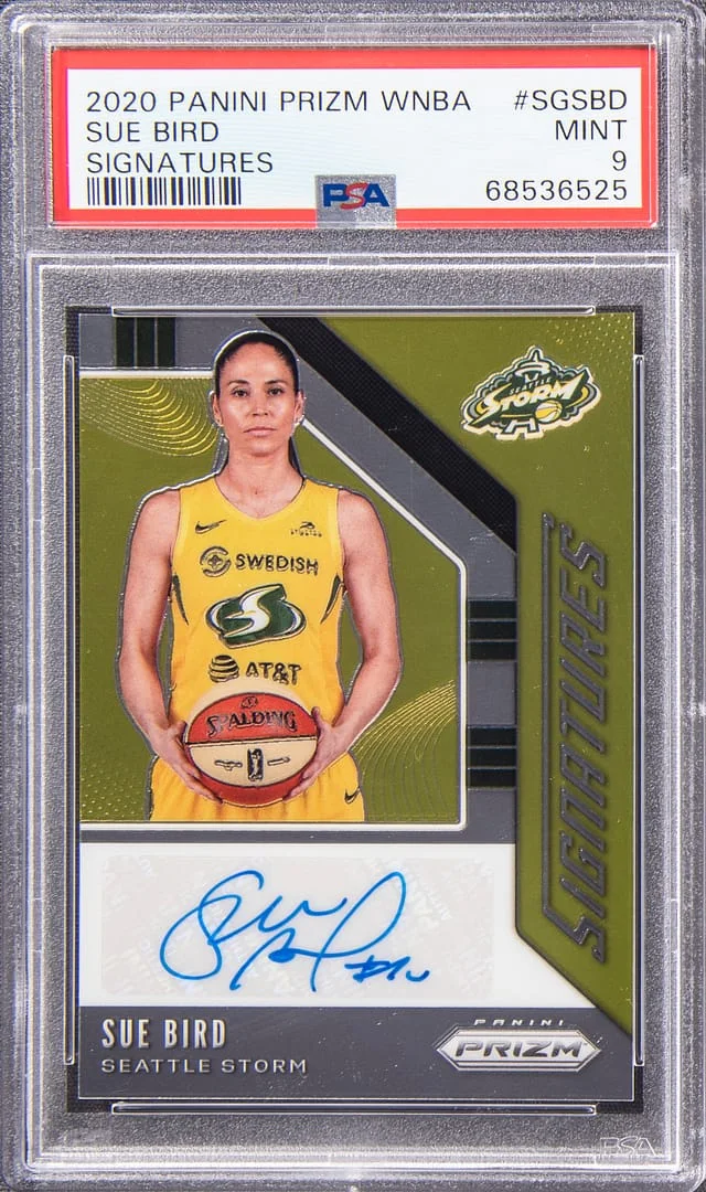 2020-21 Panini Prizm Sue Bird WNBA Signatures #SG-SBD card image