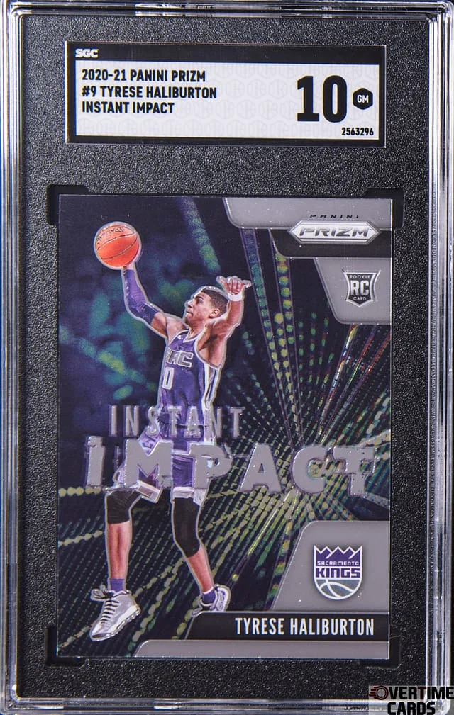 2020-21 Panini Prizm Tyrese Haliburton Instant Impact #9 card image