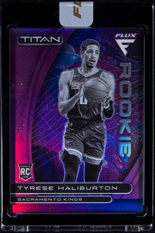 2020-21 Panini Prizm Tyrese Haliburton - Panini Encased Flux Titan #7 card image
