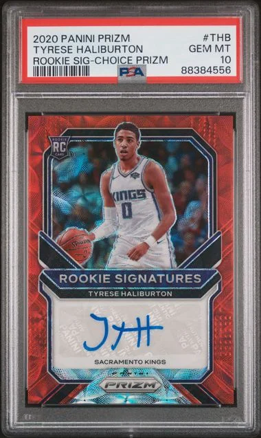 2020-21 Panini Prizm Tyrese Haliburton Signatures Choice Prizm #THB card image