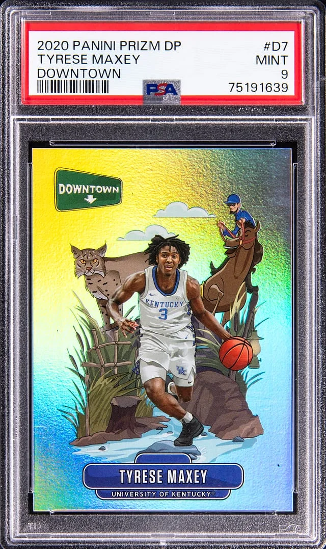 2020-21 Panini Prizm Tyrese Maxey Draftpicks Downtown #D7 card image