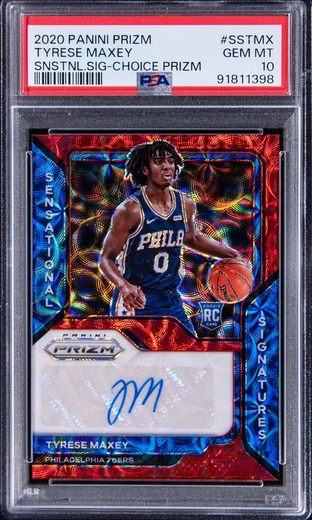 2020-21 Panini Prizm Tyrese Maxey Sensational Signatures #SS-TMX card image