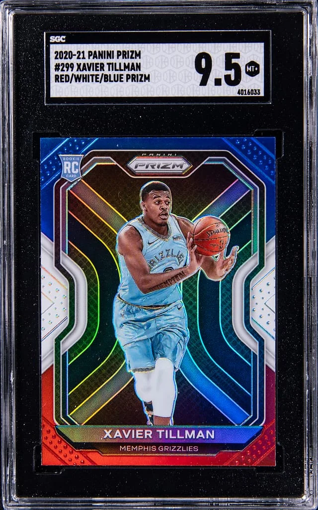 2020-21 Panini Prizm Xavier Tillman Red/White/Blue Prizm #299 card image