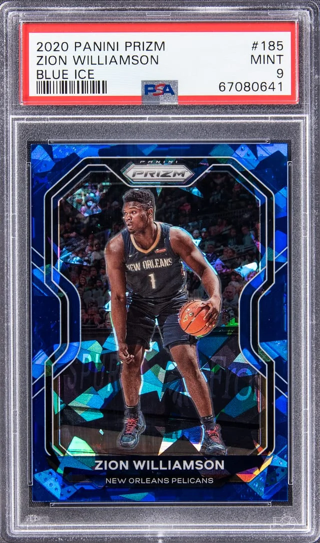 2020-21 Panini Prizm Zion Williamson Red/White/Blue Prizm #185 card image