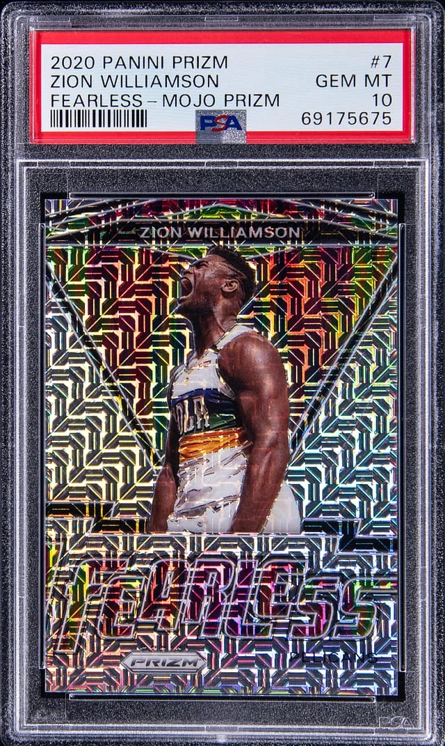 2020-21 Panini Prizm Zion Williamson Fearless - Mojo Prizm #7 card image