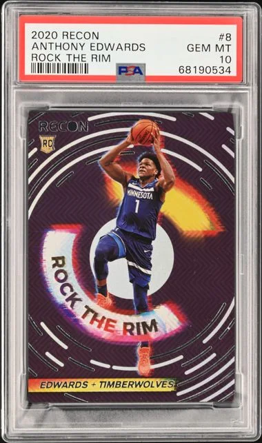 2020-21 Panini Recon Anthony Edwards Rock The Rim #8 card image