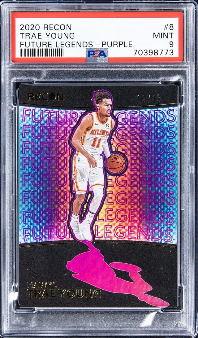 2020-21 Panini Recon Trae Young Future Legends Purple #8 card image