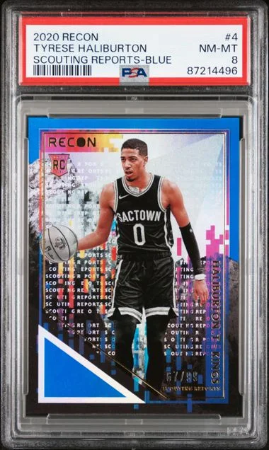 2020-21 Panini Recon Tyrese Haliburton Scouting Reports Blue #4 card image