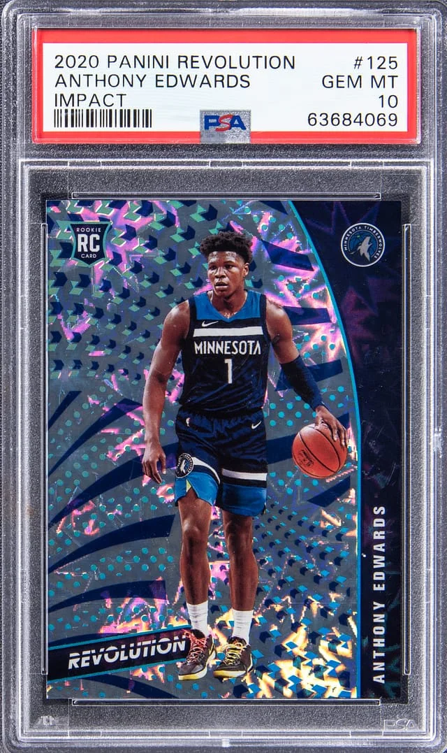 2020-21 Panini Revolution Anthony Edwards – Jersey Number Impact #125 card image