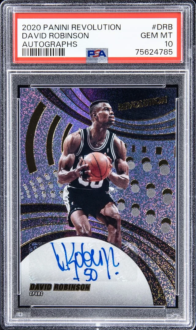 2020-21 Panini Revolution David Robinson Autograph #DRB card image
