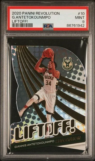 2020-21 Panini Revolution Giannis Antetokounmpo Liftoff! #10 card image