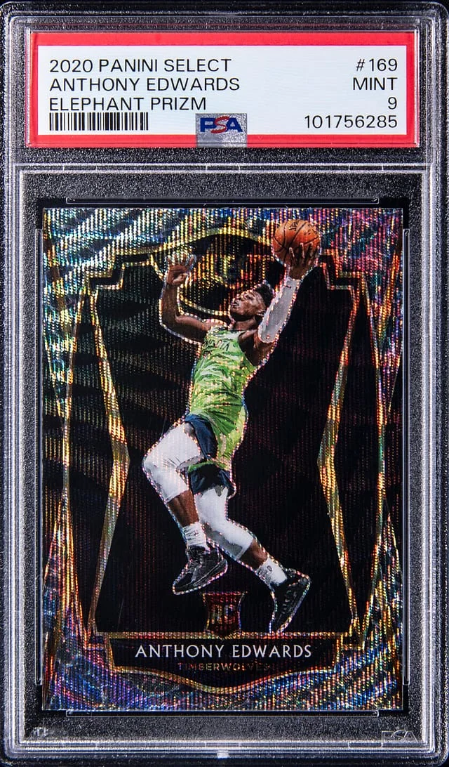 2020-21 Panini Select Anthony Edwards Red/White/Orange Flash #169 card image