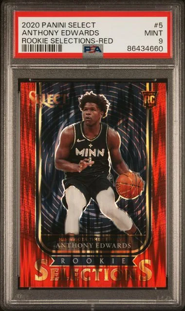 2020-21 Panini Select Anthony Edwards Selections Red #5 card image