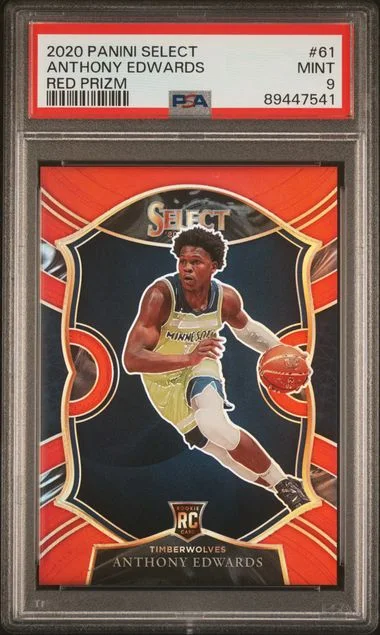 2020-21 Panini Select Anthony Edwards Disco Prizm #61 card image