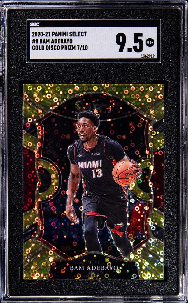 2020-21 Panini Select Bam Adebayo Gold Disco Prizm #8 card image