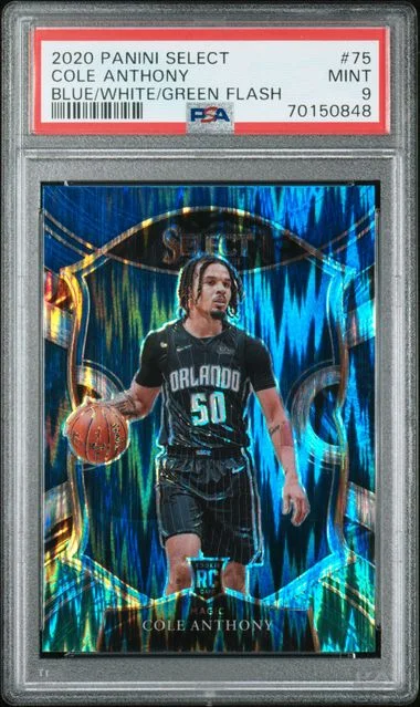 2020-21 Panini Select Cole Anthony Blue/White/Green Flash #75 card image