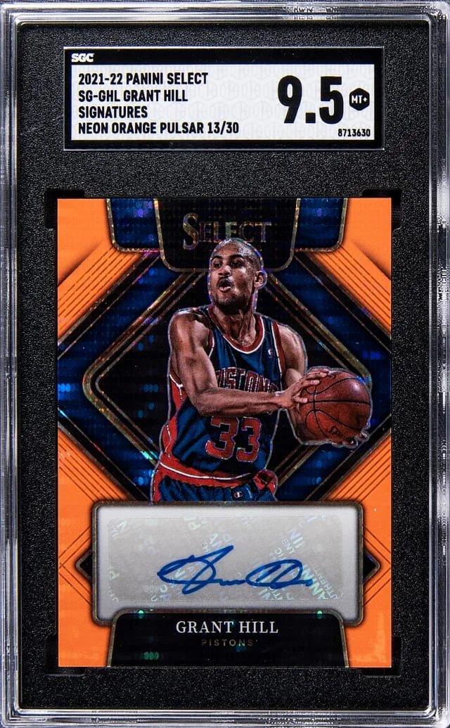 2020-21 Panini Select Grant Hill Neon Orange Pulsar #SG-GHL card image